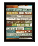 Today is a New Day 3 Black Framed Print Wall Art - Homeroots