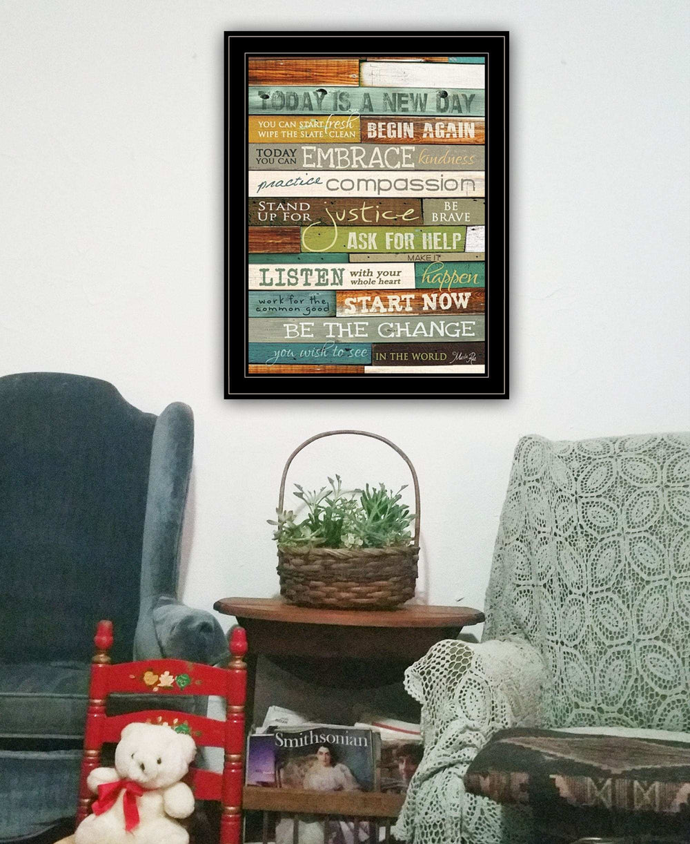Today is a New Day 3 Black Framed Print Wall Art - Homeroots - Flyclothing LLC