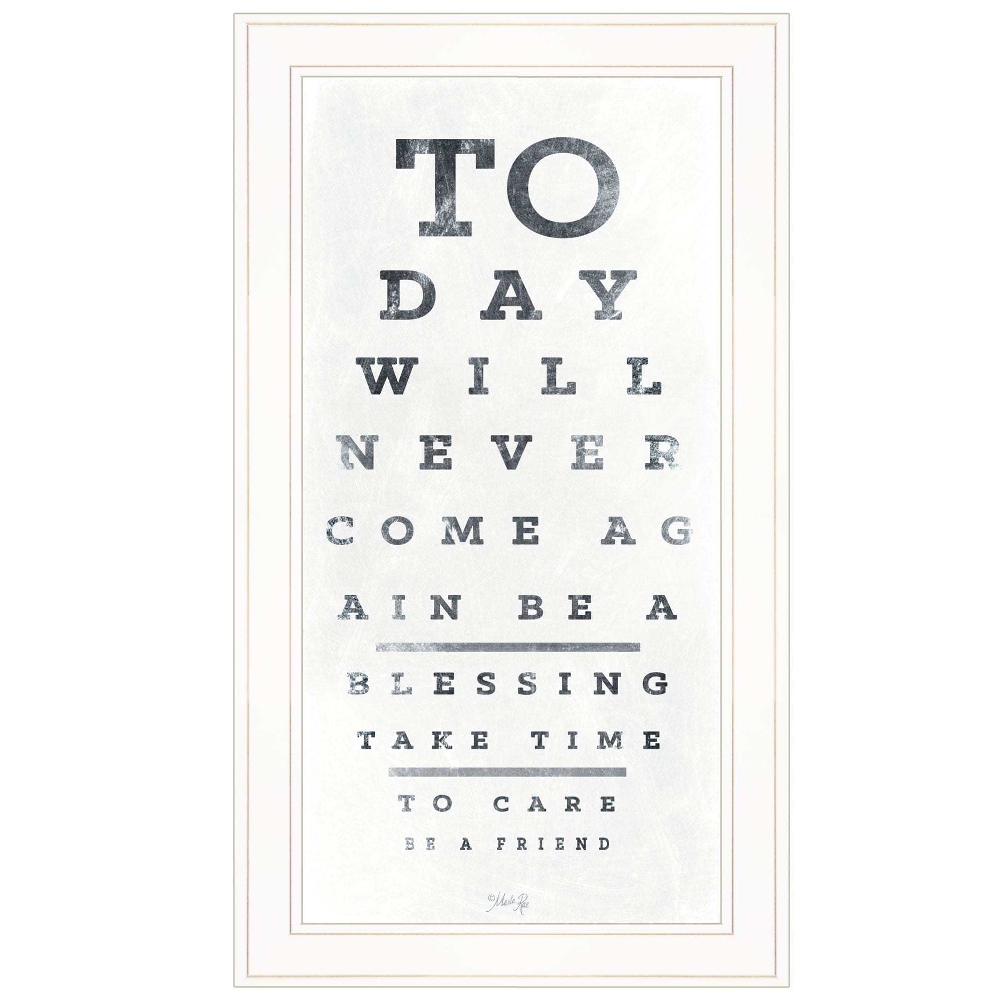 Eye Chart I 2 White Framed Print Wall Art - Homeroots