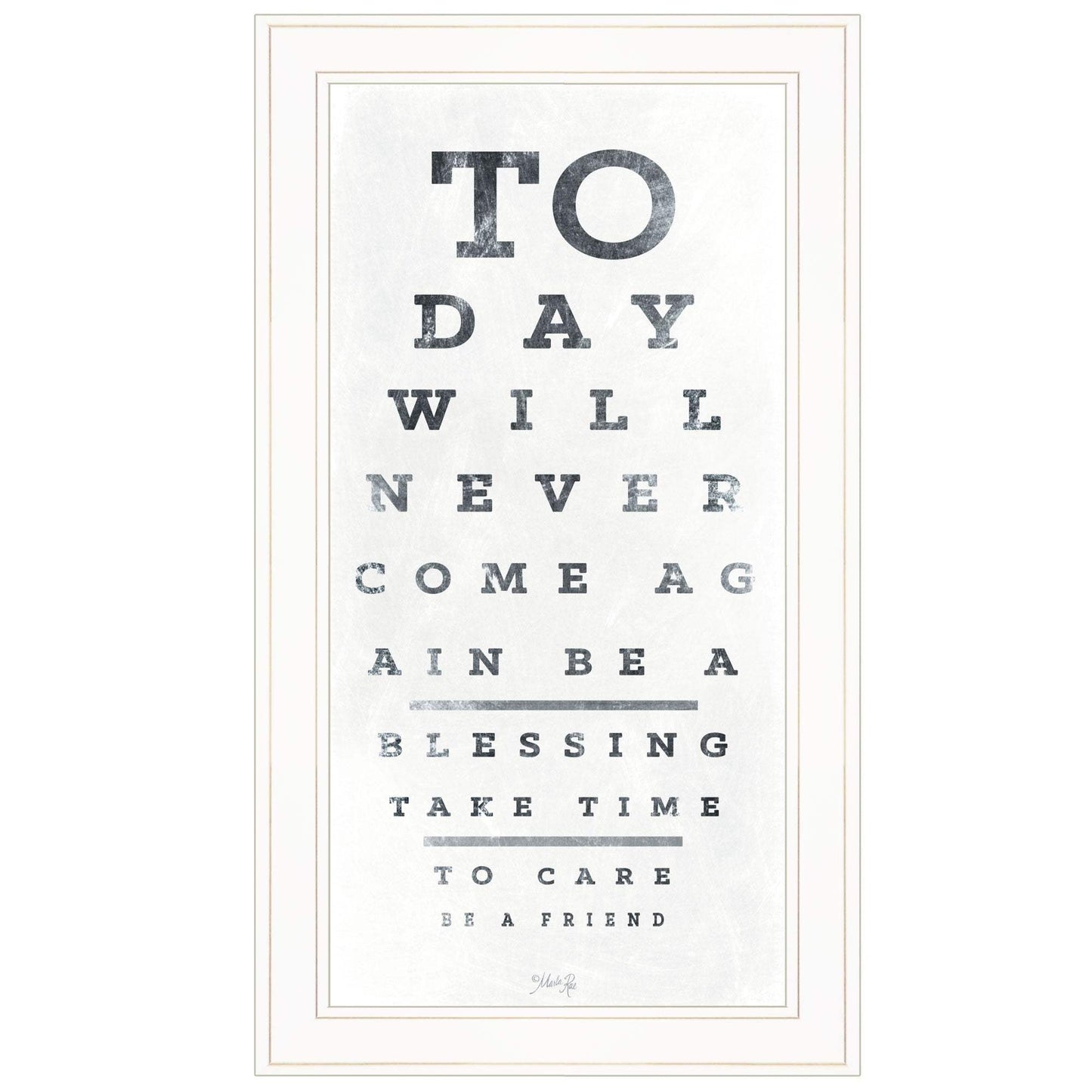 Eye Chart I 2 White Framed Print Wall Art - Homeroots - Flyclothing LLC