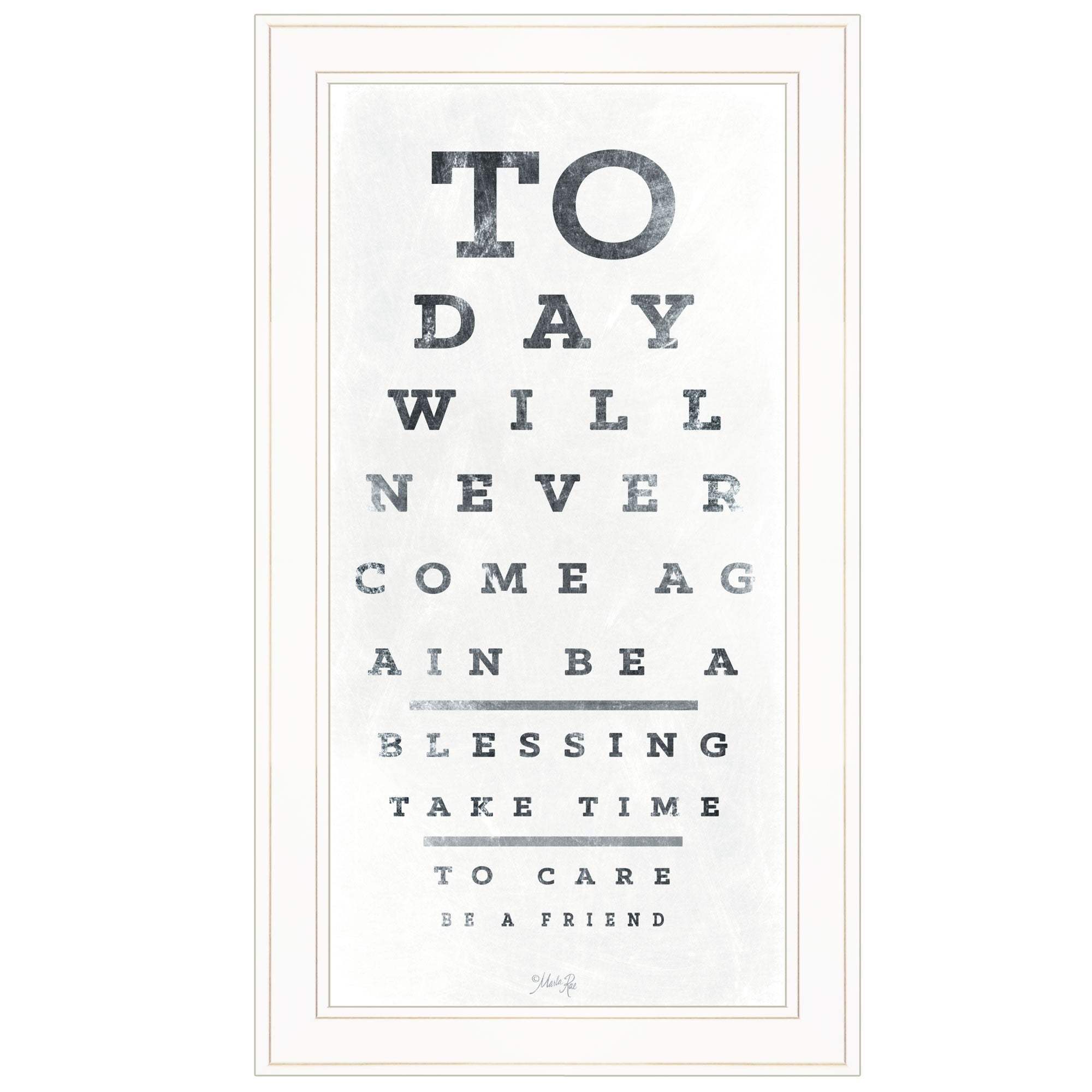 Eye Chart I 2 White Framed Print Wall Art - Homeroots - Flyclothing LLC
