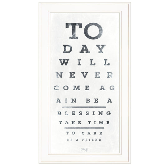 Eye Chart I 2 White Framed Print Wall Art - Homeroots