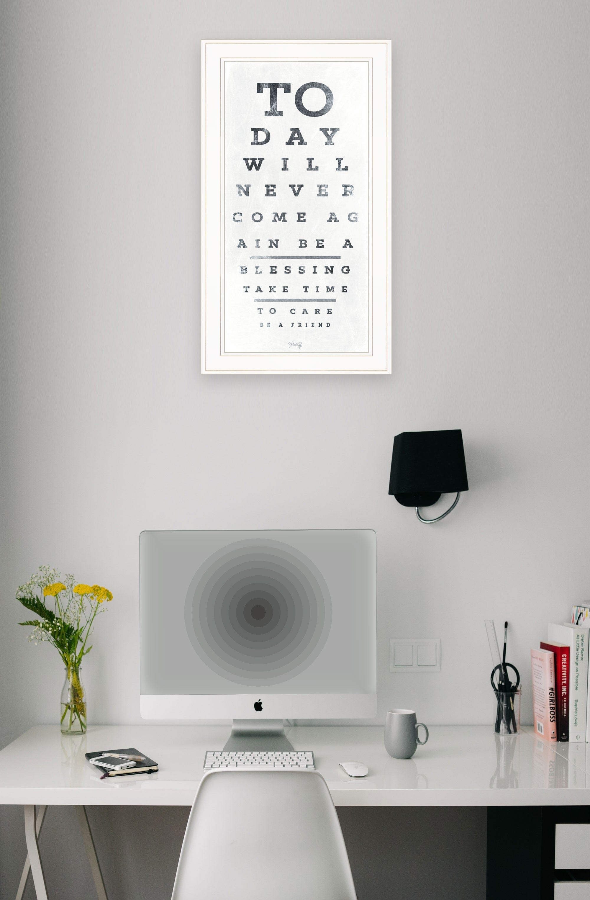 Eye Chart I 2 White Framed Print Wall Art - Homeroots