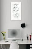 Eye Chart I 2 White Framed Print Wall Art - Homeroots