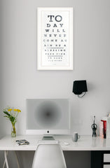 Eye Chart I 2 White Framed Print Wall Art - Homeroots