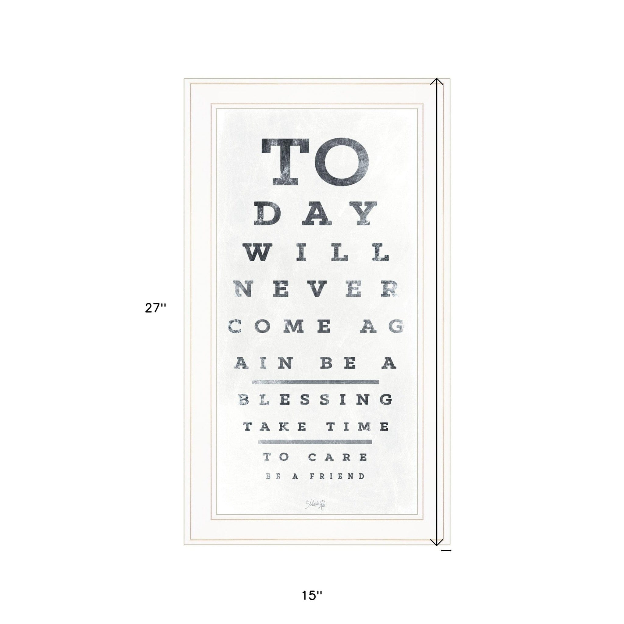 Eye Chart I 2 White Framed Print Wall Art - Homeroots