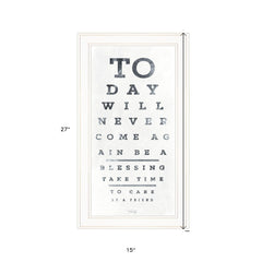 Eye Chart I 2 White Framed Print Wall Art - Homeroots
