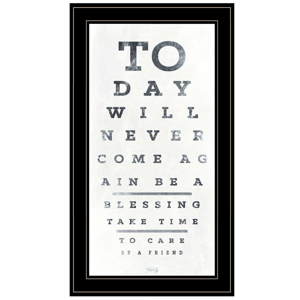 Eye Chart I 3 Black Framed Print Wall Art - Homeroots - Flyclothing LLC