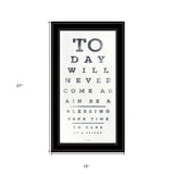 Eye Chart I 3 Black Framed Print Wall Art - Homeroots - Flyclothing LLC