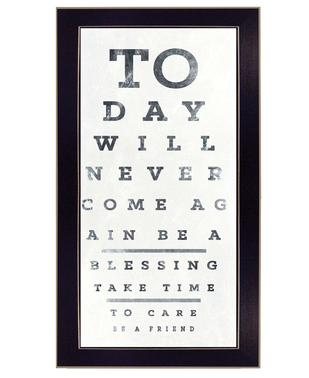 Eye Chart I 4 Black Framed Print Wall Art - Homeroots - Flyclothing LLC