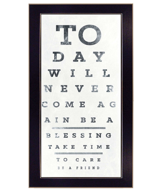 Eye Chart I 4 Black Framed Print Wall Art - Homeroots - Flyclothing LLC