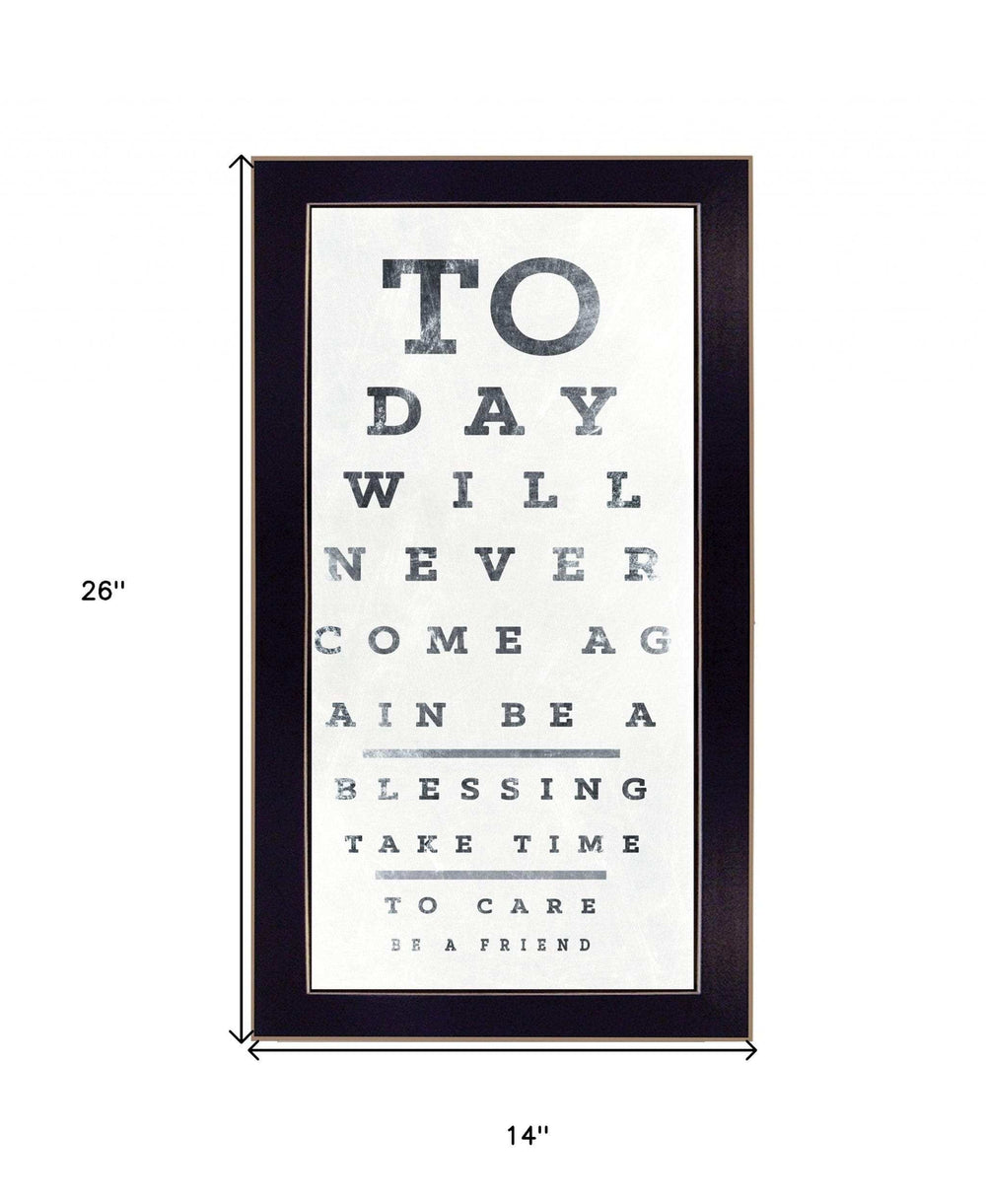 Eye Chart I 4 Black Framed Print Wall Art - Homeroots - Flyclothing LLC