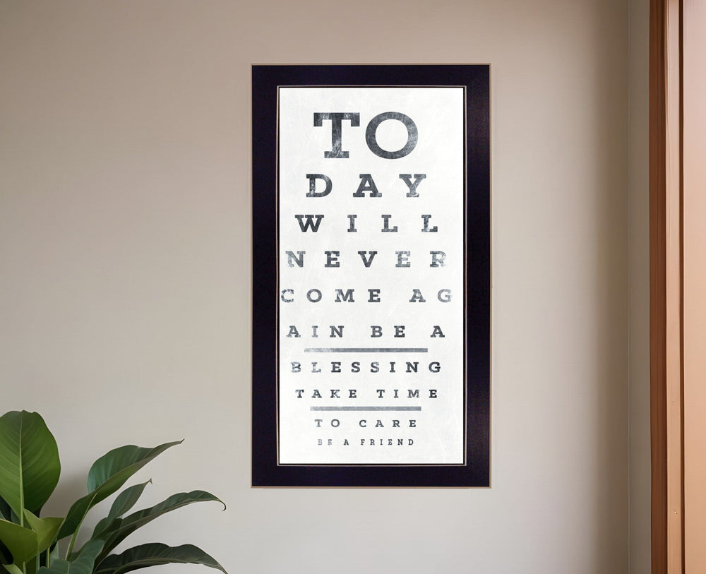 Eye Chart I 4 Black Framed Print Wall Art - Homeroots