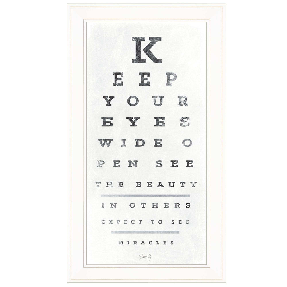 Eye Chart II 2 White Framed Print Wall Art - Homeroots - Flyclothing LLC