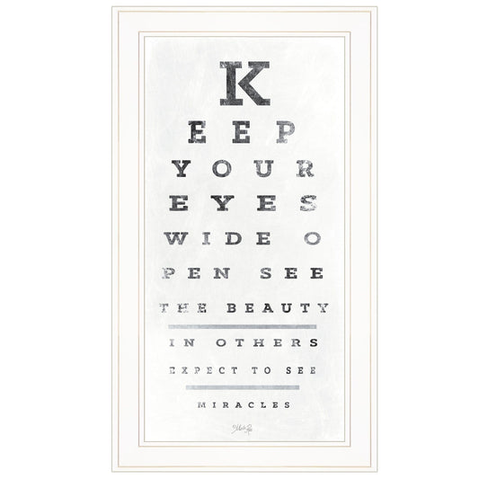 Eye Chart II 2 White Framed Print Wall Art - Homeroots