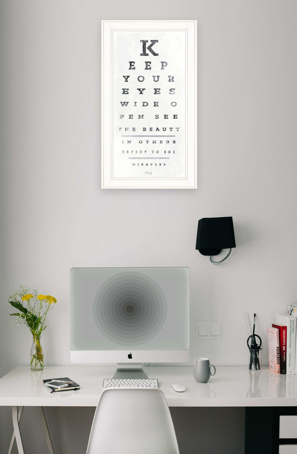 Eye Chart II 2 White Framed Print Wall Art - Homeroots - Flyclothing LLC