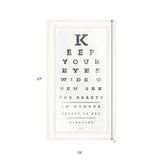 Eye Chart II 2 White Framed Print Wall Art - Homeroots - Flyclothing LLC