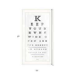 Eye Chart II 2 White Framed Print Wall Art - Homeroots