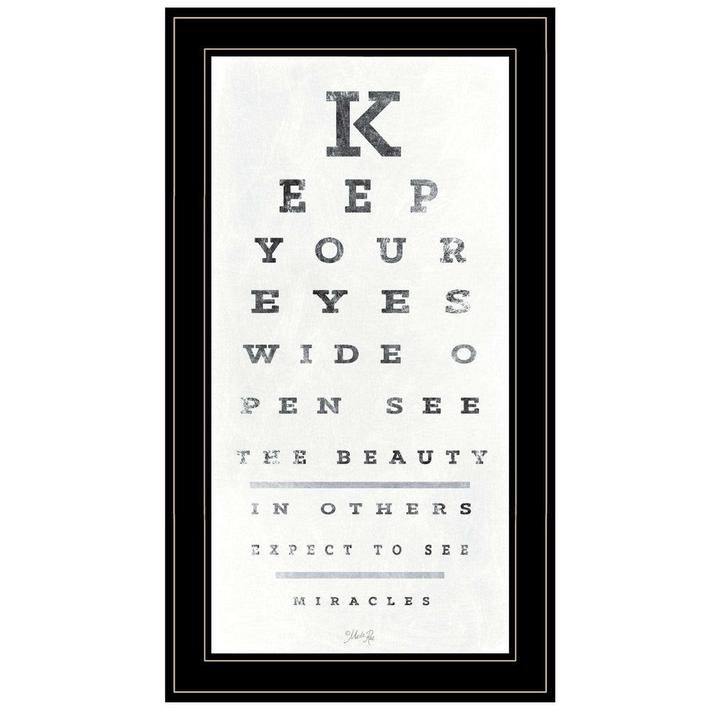 Eye Chart II 3 Black Framed Print Wall Art - Homeroots - Flyclothing LLC