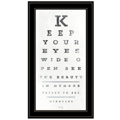 Eye Chart II 3 Black Framed Print Wall Art - Homeroots