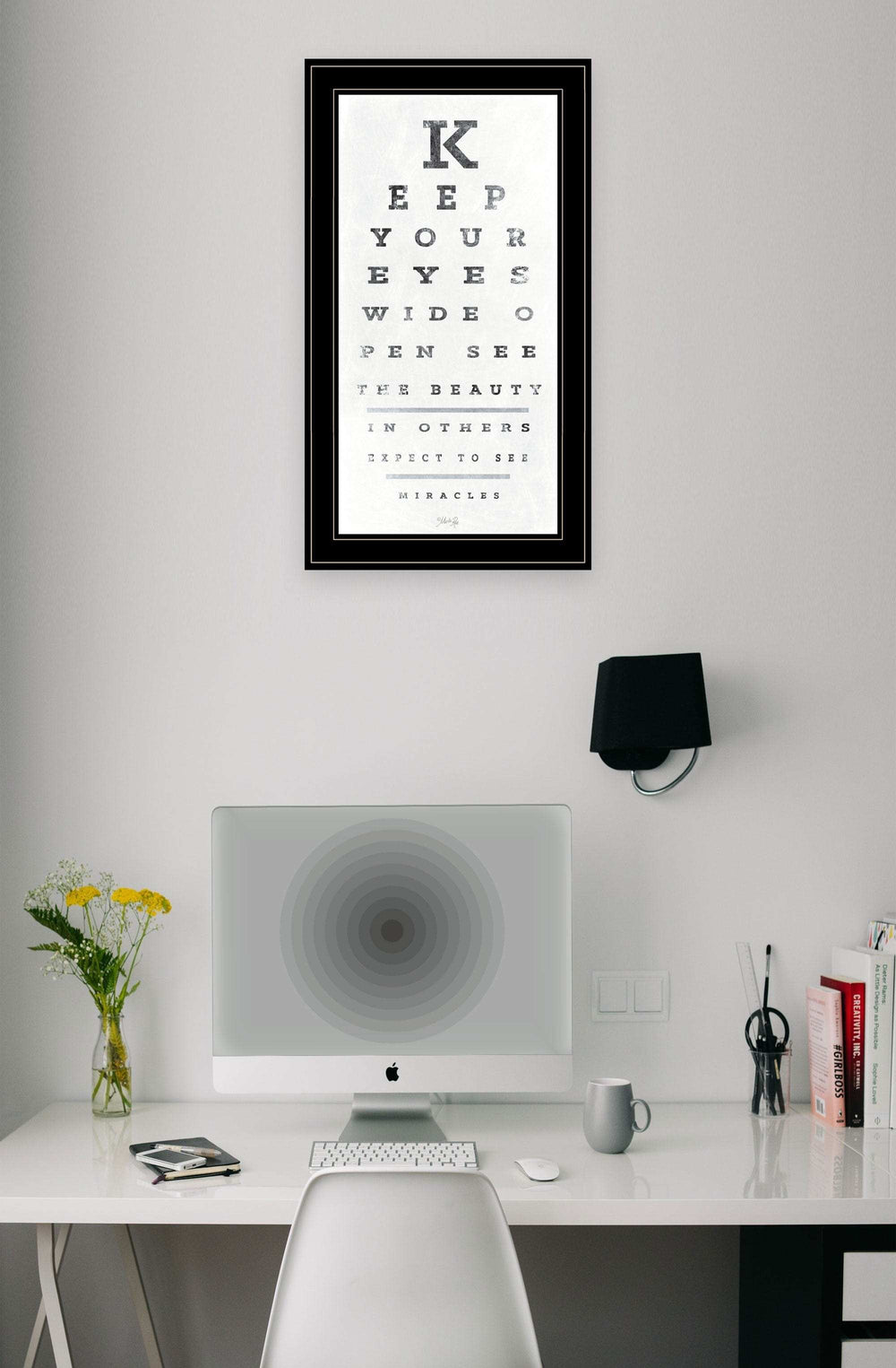 Eye Chart II 3 Black Framed Print Wall Art - Homeroots - Flyclothing LLC