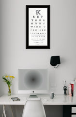 Eye Chart II 3 Black Framed Print Wall Art - Homeroots