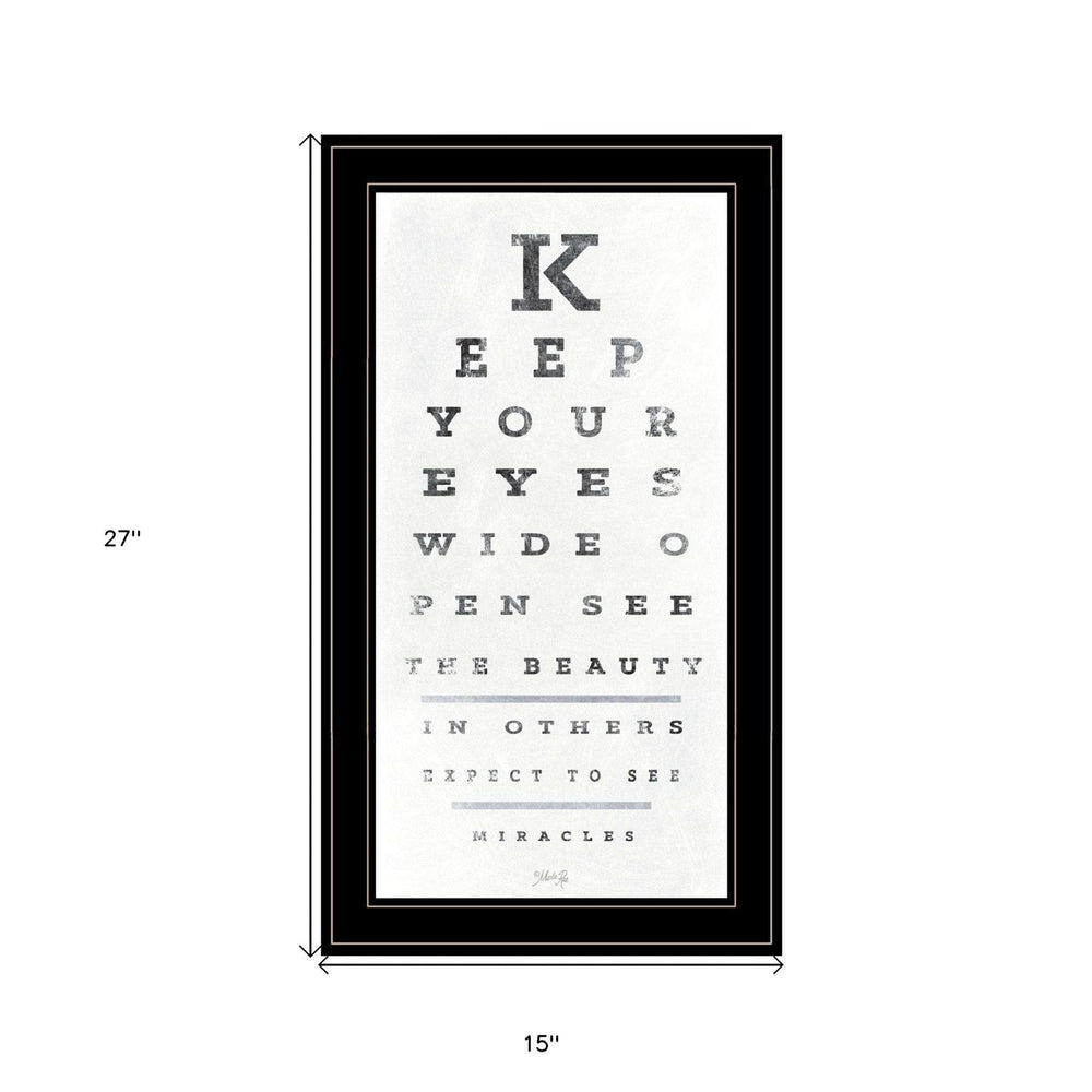 Eye Chart II 3 Black Framed Print Wall Art - Homeroots - Flyclothing LLC