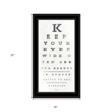 Eye Chart II 3 Black Framed Print Wall Art - Homeroots - Flyclothing LLC