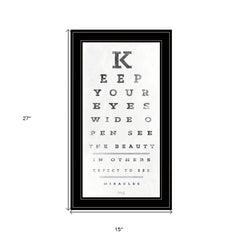 Eye Chart II 3 Black Framed Print Wall Art - Homeroots