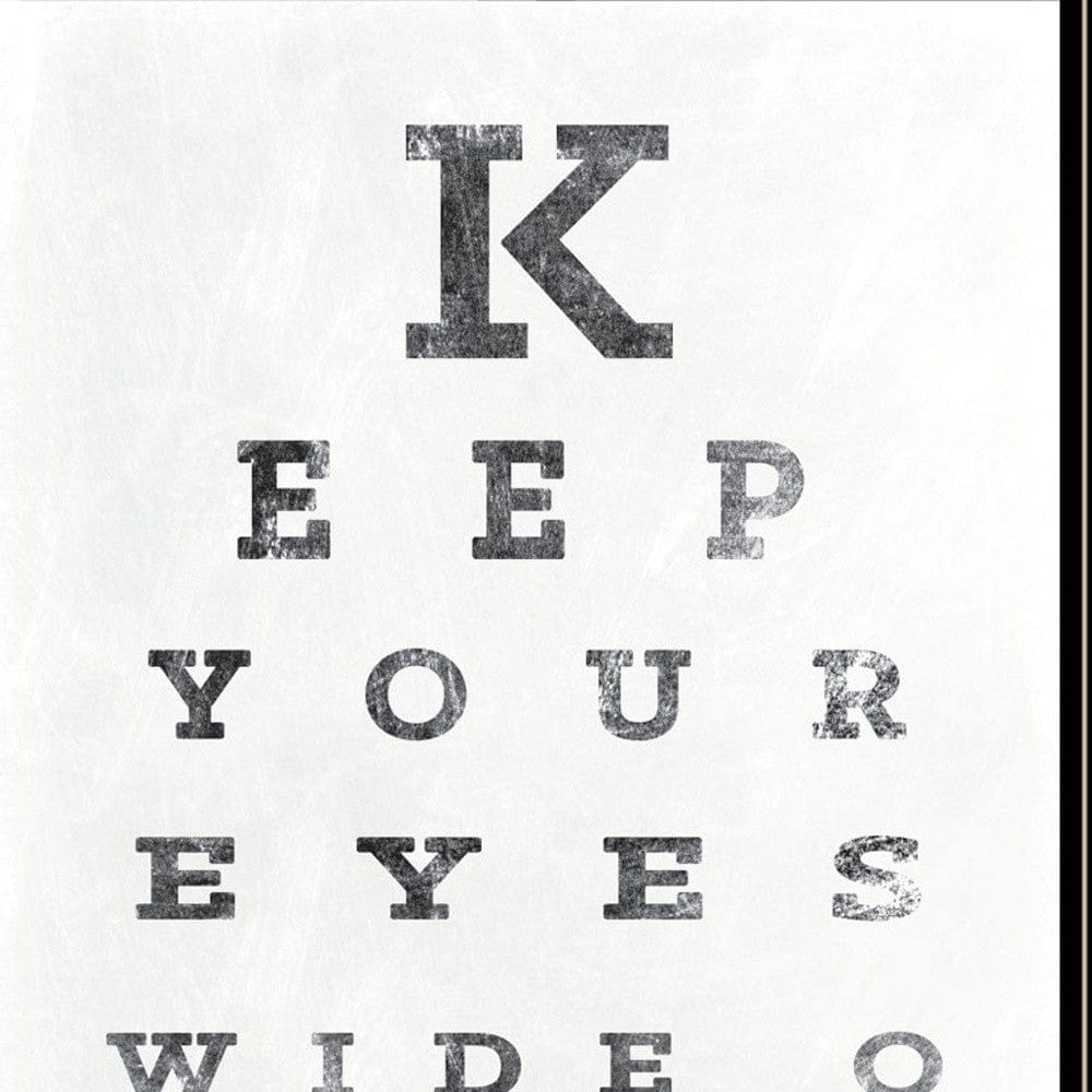 Eye Chart II 3 Black Framed Print Wall Art - Homeroots