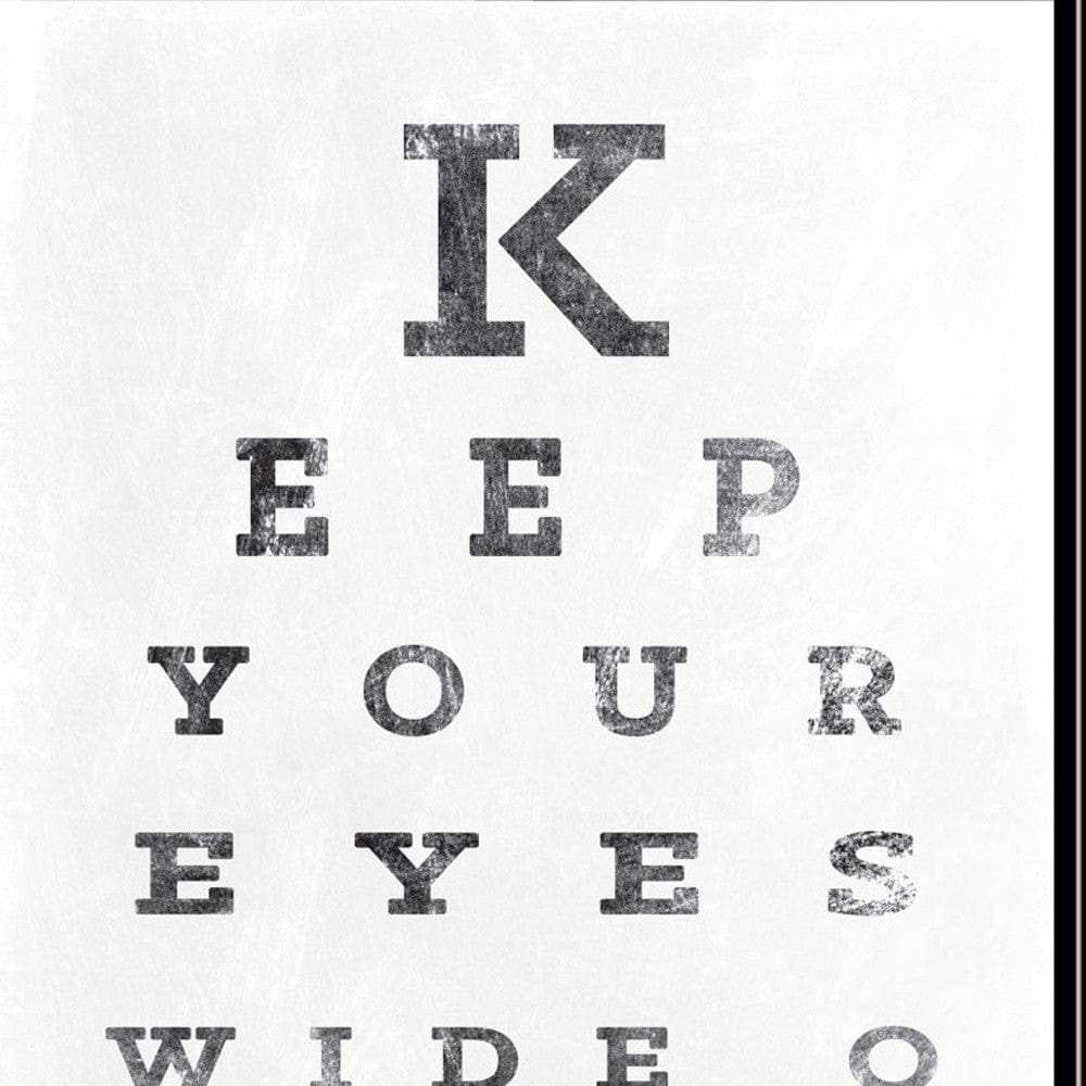 Eye Chart II 3 Black Framed Print Wall Art - Homeroots - Flyclothing LLC