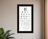 Eye Chart II 3 Black Framed Print Wall Art - Homeroots - Flyclothing LLC