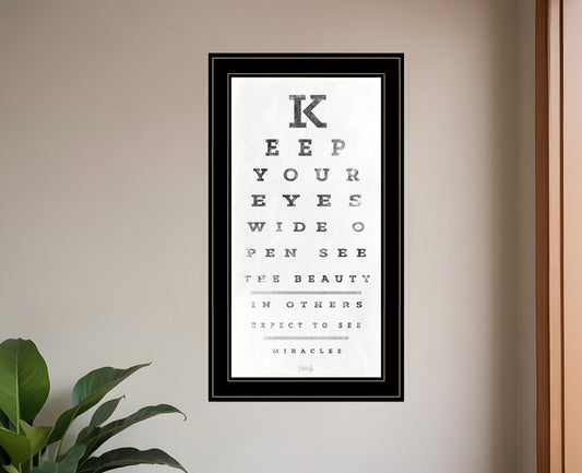 Eye Chart II 3 Black Framed Print Wall Art - Homeroots