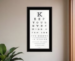 Eye Chart II 3 Black Framed Print Wall Art - Homeroots