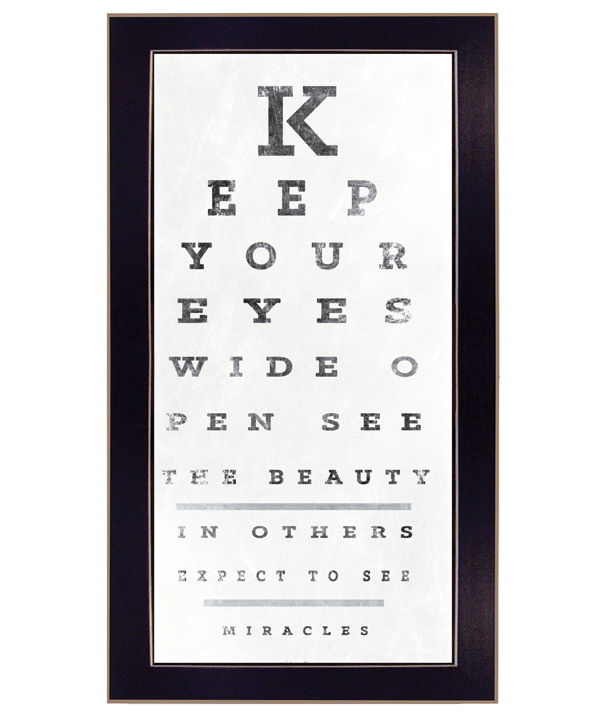 Eye Chart II 4 Black Framed Print Wall Art - Homeroots