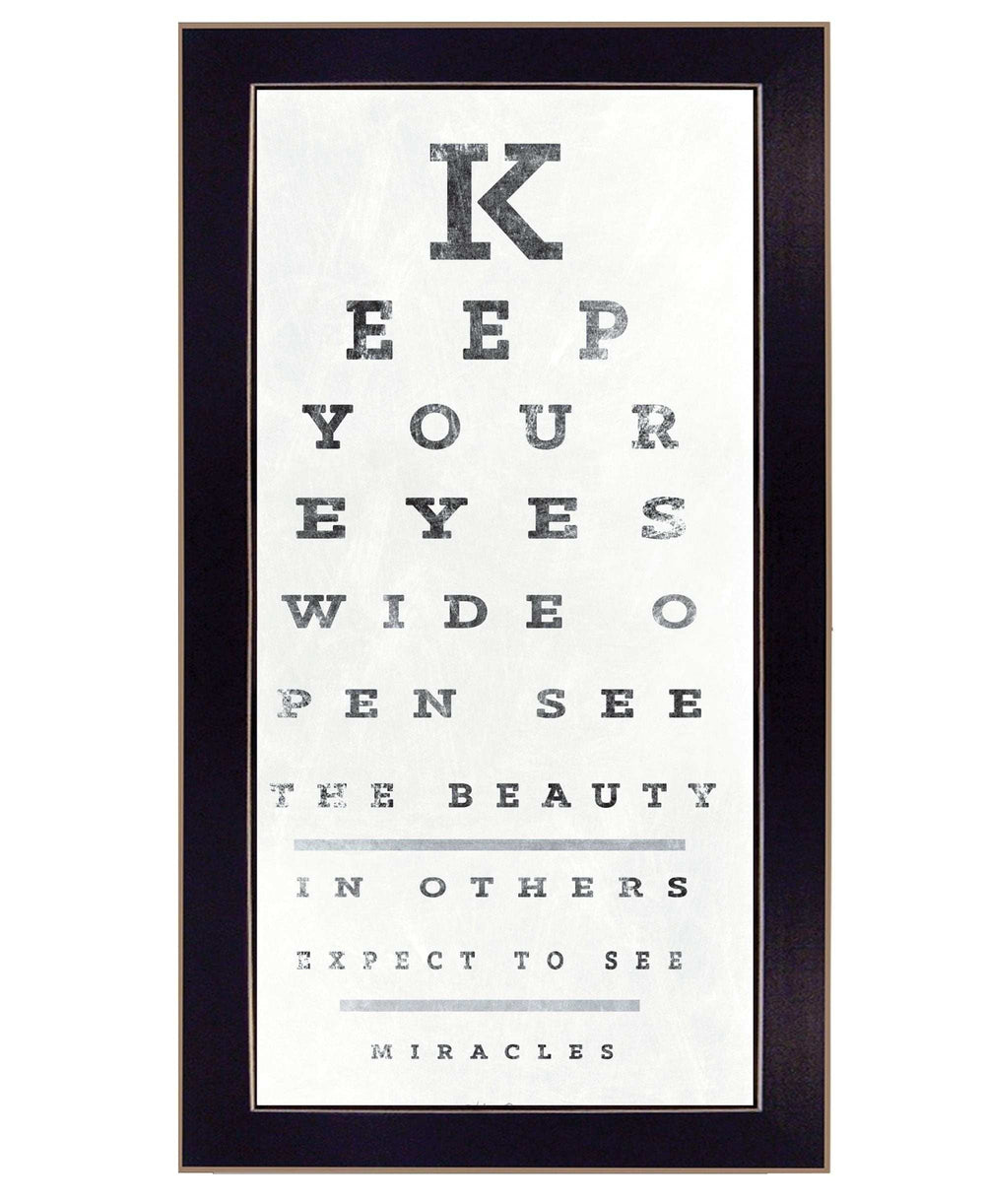 Eye Chart II 4 Black Framed Print Wall Art - Homeroots - Flyclothing LLC