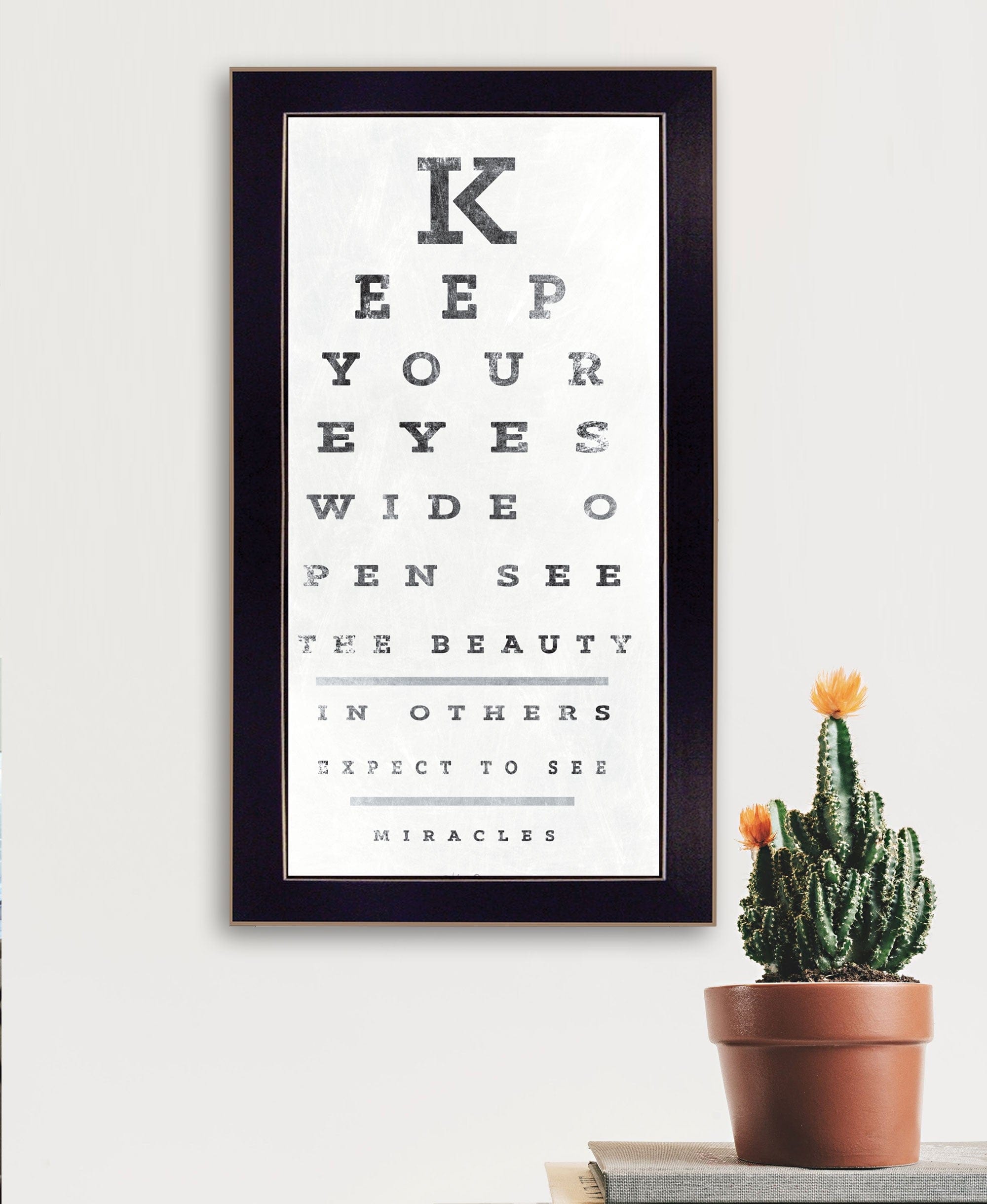 Eye Chart II 4 Black Framed Print Wall Art - Homeroots