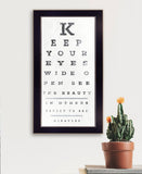 Eye Chart II 4 Black Framed Print Wall Art - Homeroots