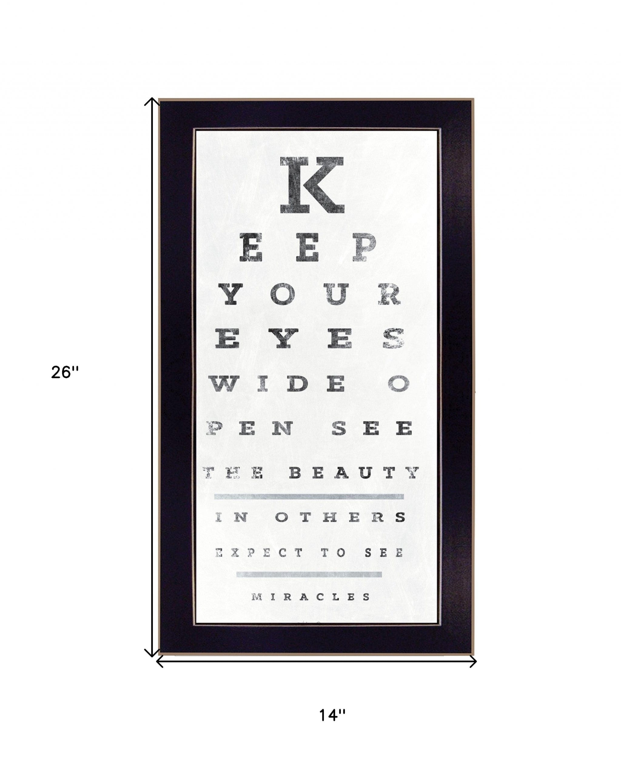 Eye Chart II 4 Black Framed Print Wall Art - Homeroots