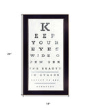 Eye Chart II 4 Black Framed Print Wall Art - Homeroots - Flyclothing LLC