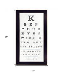 Eye Chart II 4 Black Framed Print Wall Art - Homeroots