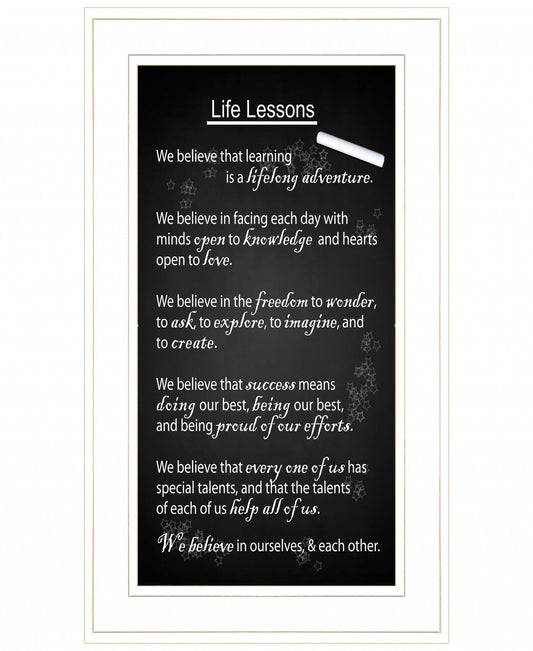 Life Lessons 3 White Framed Print Wall Art - Homeroots