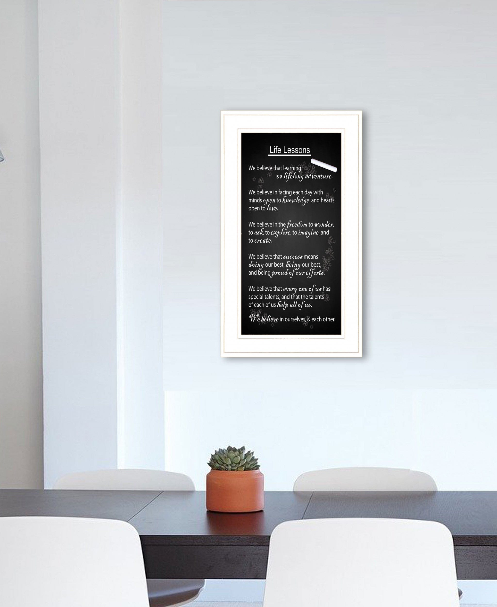 Life Lessons 3 White Framed Print Wall Art - Homeroots
