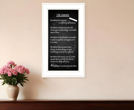 Life Lessons 3 White Framed Print Wall Art - Homeroots