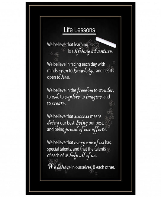 Life Lessons 4 Black Framed Print Wall Art - Homeroots