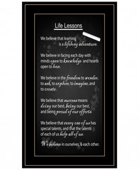 Life Lessons 4 Black Framed Print Wall Art - Homeroots