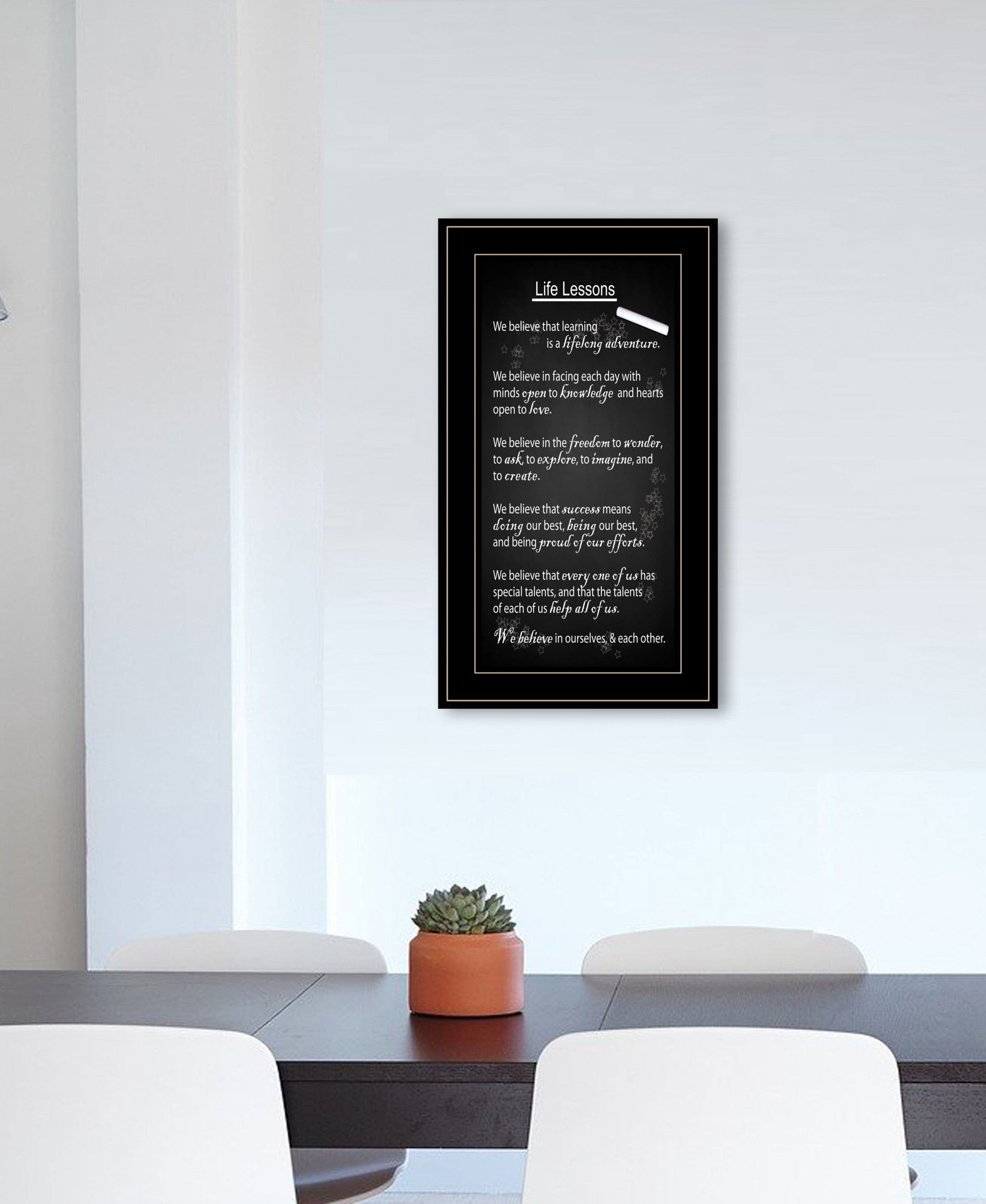 Life Lessons 4 Black Framed Print Wall Art - Homeroots