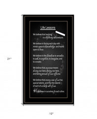 Life Lessons 4 Black Framed Print Wall Art - Homeroots