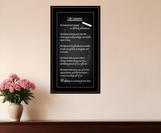 Life Lessons 4 Black Framed Print Wall Art - Homeroots