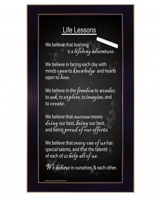 Life Lessons 5 Black Framed Print Wall Art - Homeroots